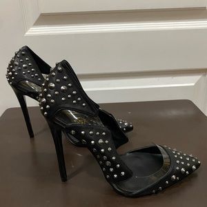 COPY - Brand new size 9 Lust for Life kill it black leather studded 5” heels